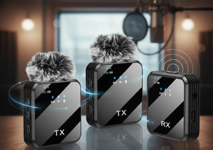 MICRÓFONO SOLAPA Inalámbrico SX9 para Celular y Cámara